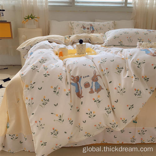 Lunch Rabbit bed sheet cover bedding pillowcase set